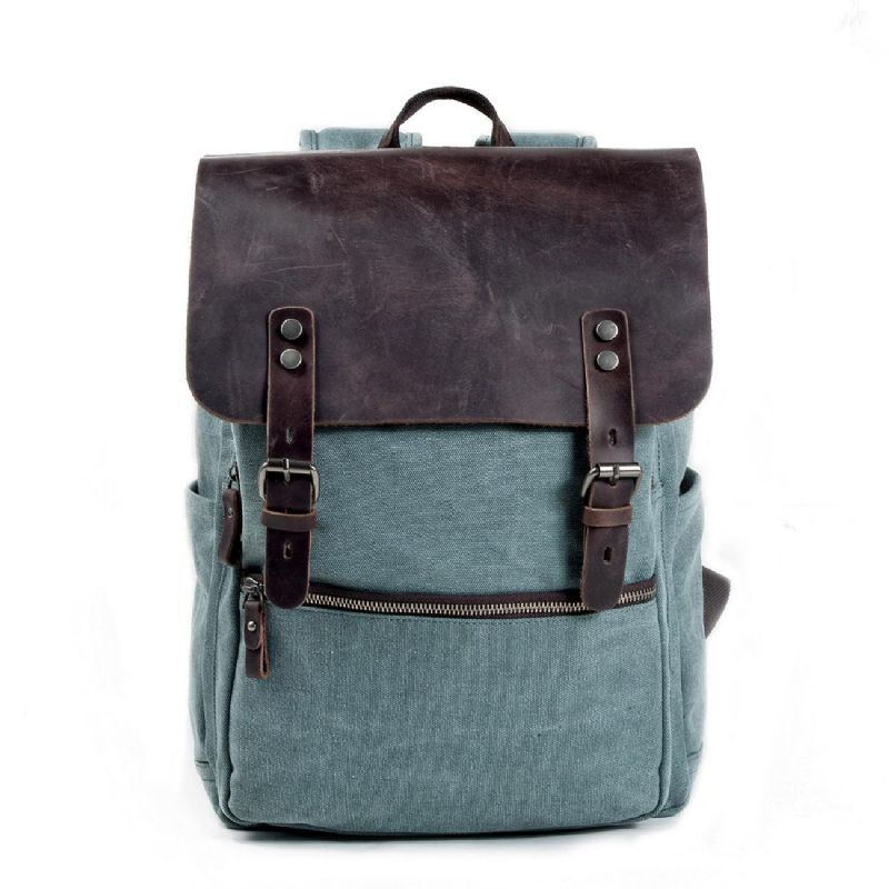 Sac À Dos Vintage Décontracté Pour Ordinateur Portable Toile
