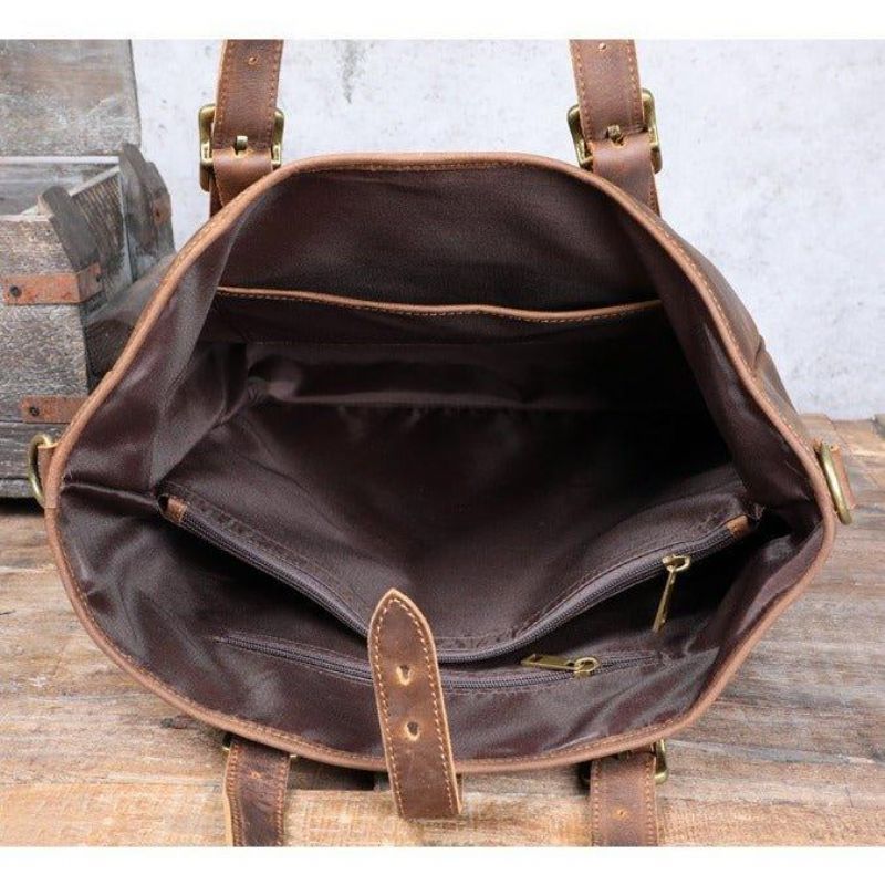 Sac Fourre-tout Pour Hommes Avec Sangle Cuir
