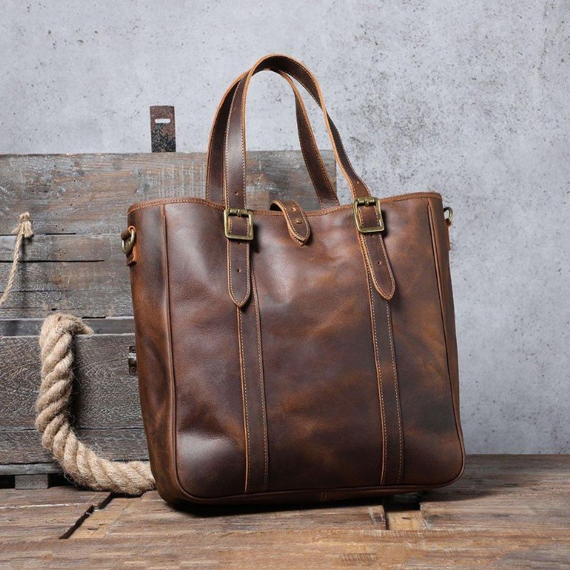 Sac Fourre-tout Pour Hommes Avec Sangle Cuir