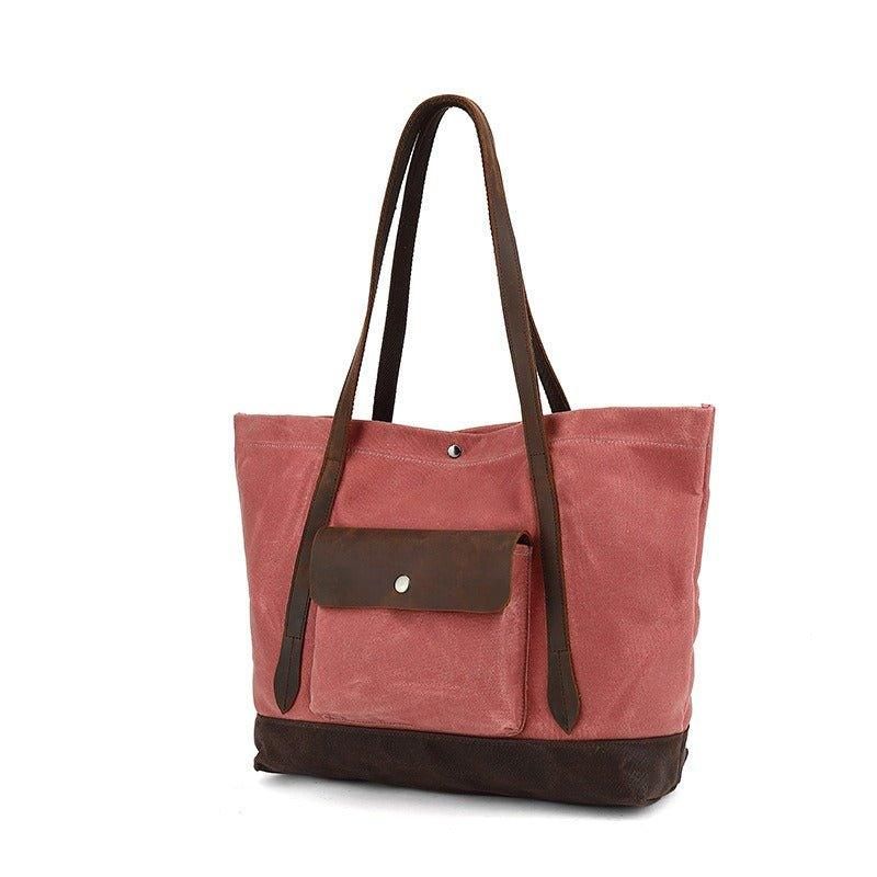Sac Fourre-tout Surdimensionné Toile Cirée Avec Poche