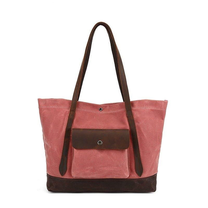 Sac Fourre-tout Surdimensionné Toile Cirée Avec Poche