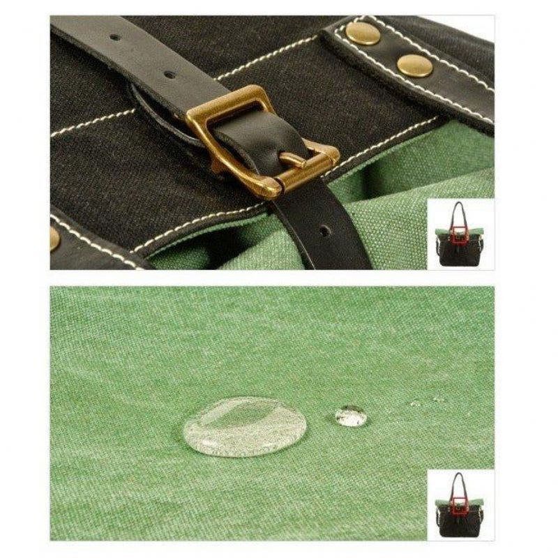 Sac Fourre-tout Toile À Rouleau Avec Sangle Et Pochette Pour Ordinateur Portable