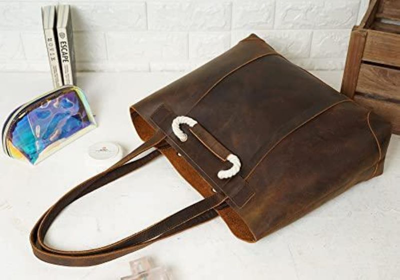 Sac À Main Cuir Bandoulière Vintage Pour Femme
