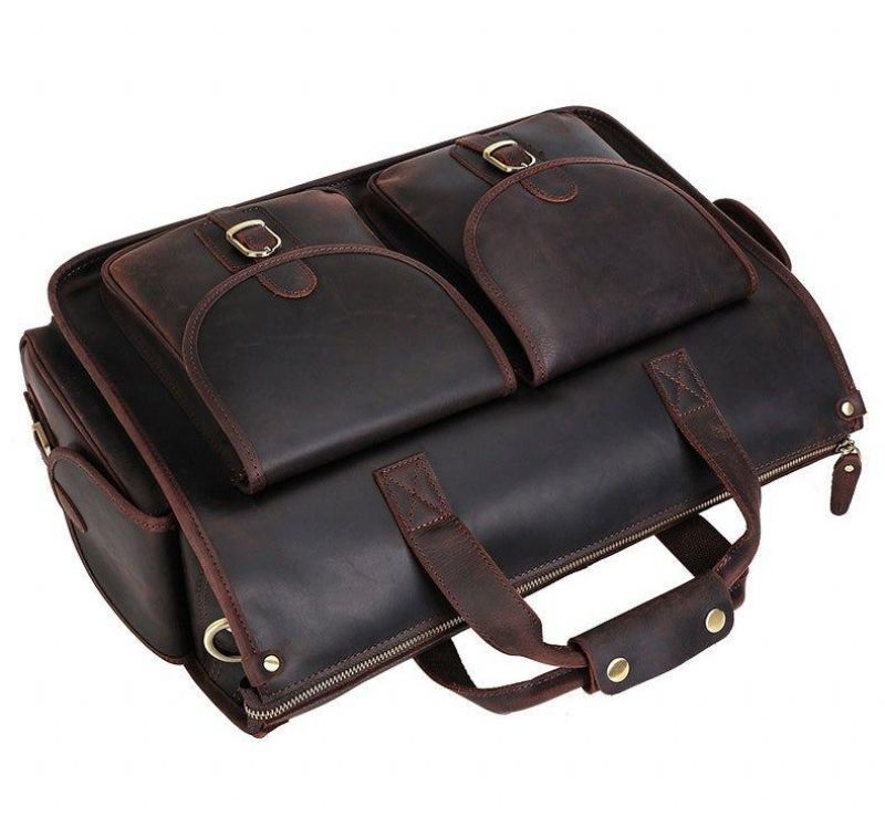 Sac À Main Vintage Porte-documents Cuir Pour Hommes