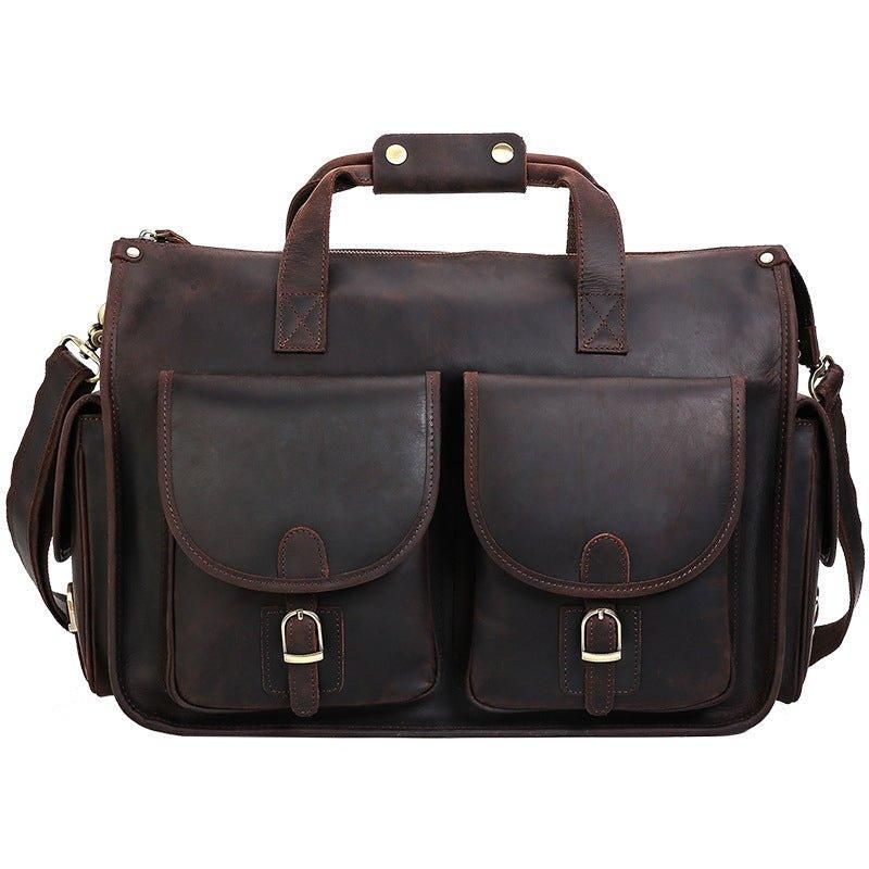 Sac À Main Vintage Porte-documents Cuir Pour Hommes