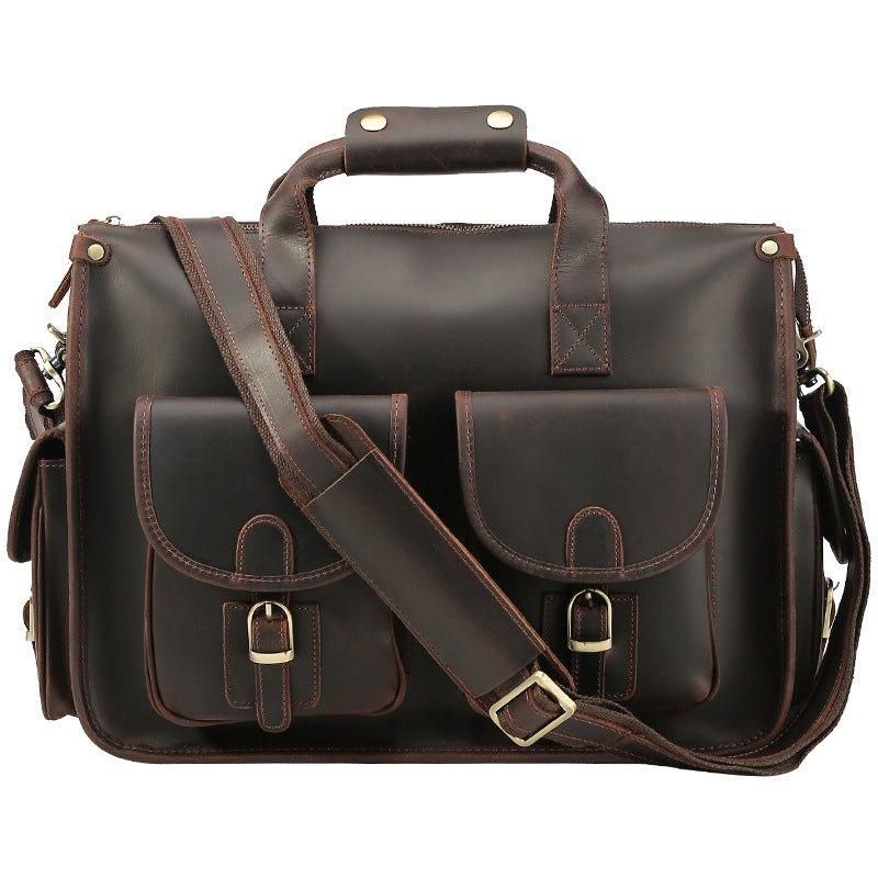 Sac À Main Vintage Porte-documents Cuir Pour Hommes