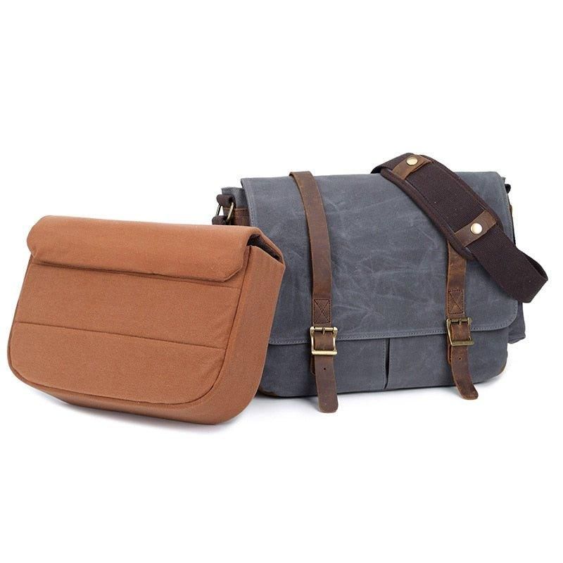 Sac Messager Pour Appareil Photo Reflex Numérique Toile Cirée