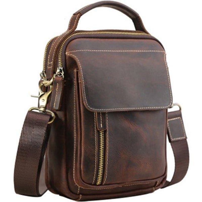 Sac Messager À Bandoulière Cuir Pour Hommes Petit