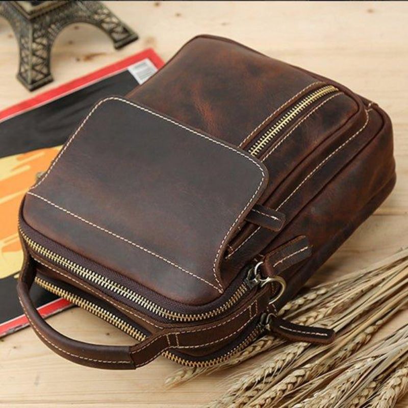 Sac Messager À Bandoulière Cuir Pour Hommes Petit