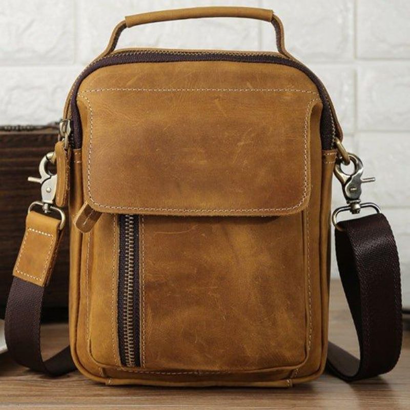 Sac Messager À Bandoulière Cuir Pour Hommes Petit
