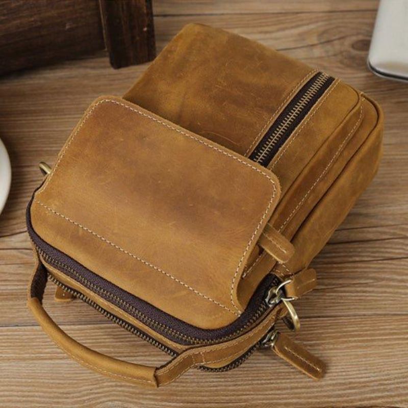 Sac Messager À Bandoulière Cuir Pour Hommes Petit