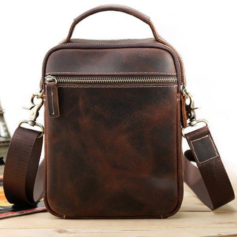 Sac Messager À Bandoulière Cuir Pour Hommes Petit