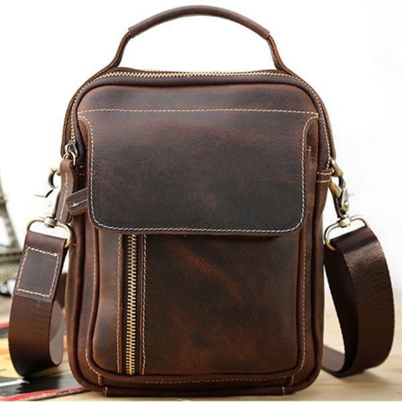Sac Messager À Bandoulière Cuir Pour Hommes Petit