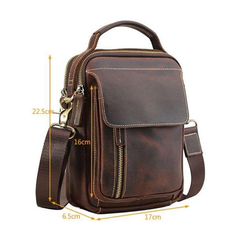 Sac Messager À Bandoulière Cuir Pour Hommes Petit