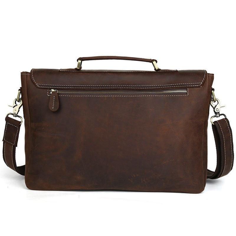 Sac Messager Cuir Véritable 14 Pouces