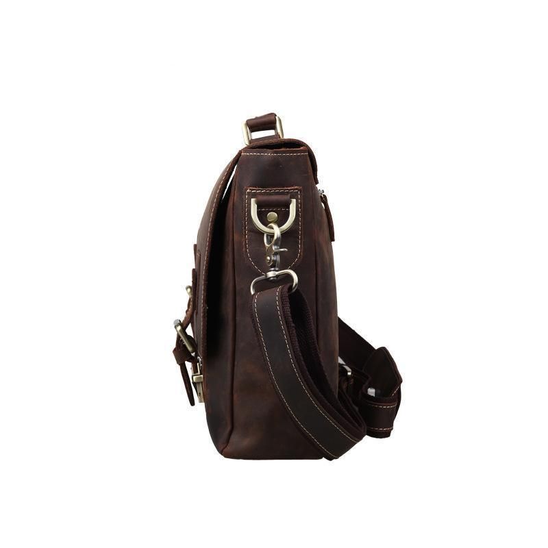 Sac Messager Cuir Véritable 14 Pouces