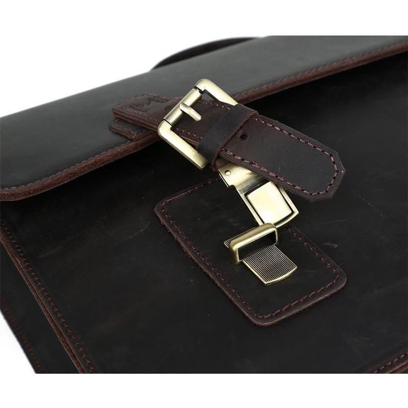 Sac Messager Cuir Véritable 14 Pouces