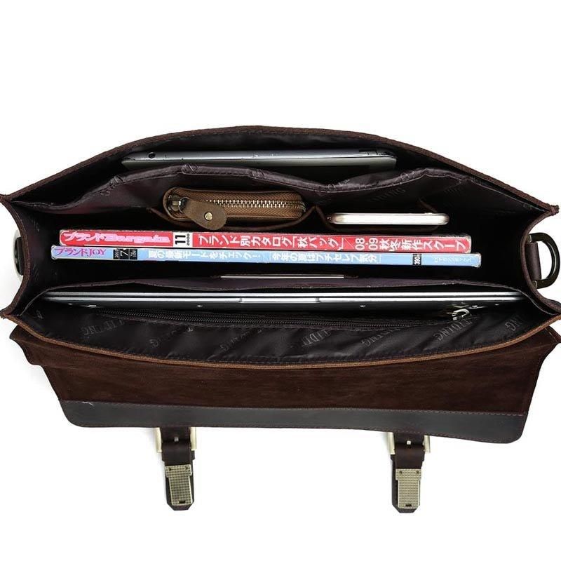 Sac Messager Cuir Véritable 14 Pouces