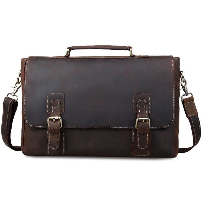 Sac Messager Cuir Véritable 14 Pouces