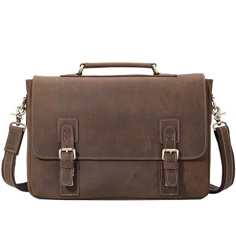 Sac Messager Cuir Véritable 14 Pouces