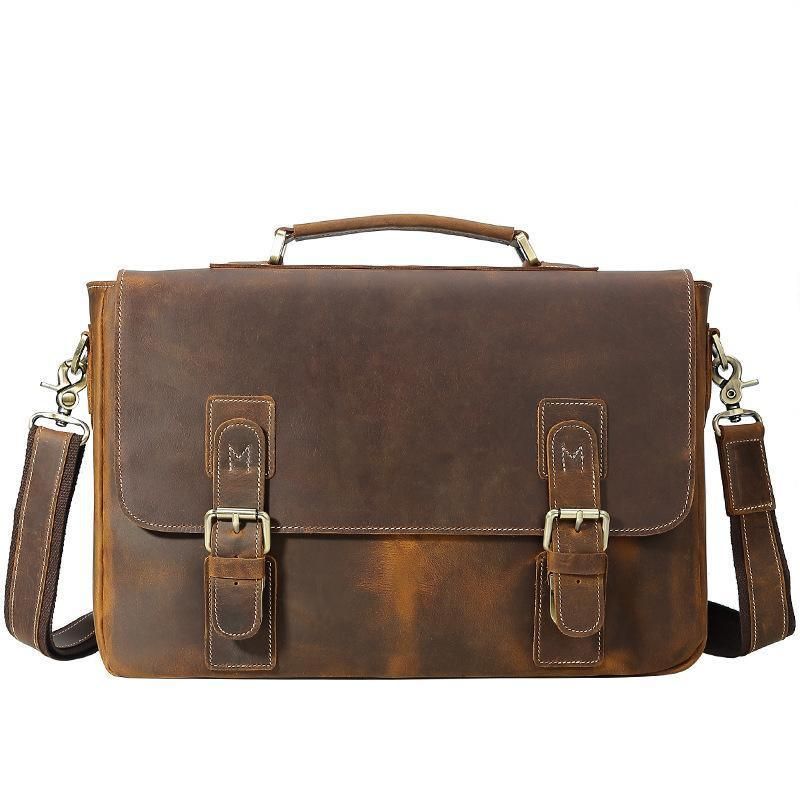 Sac Messager Cuir Véritable 14 Pouces
