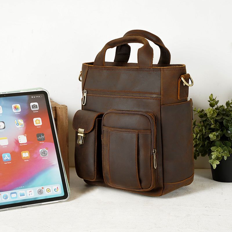 Sac Messager Cuir Vintage Extérieur Portable