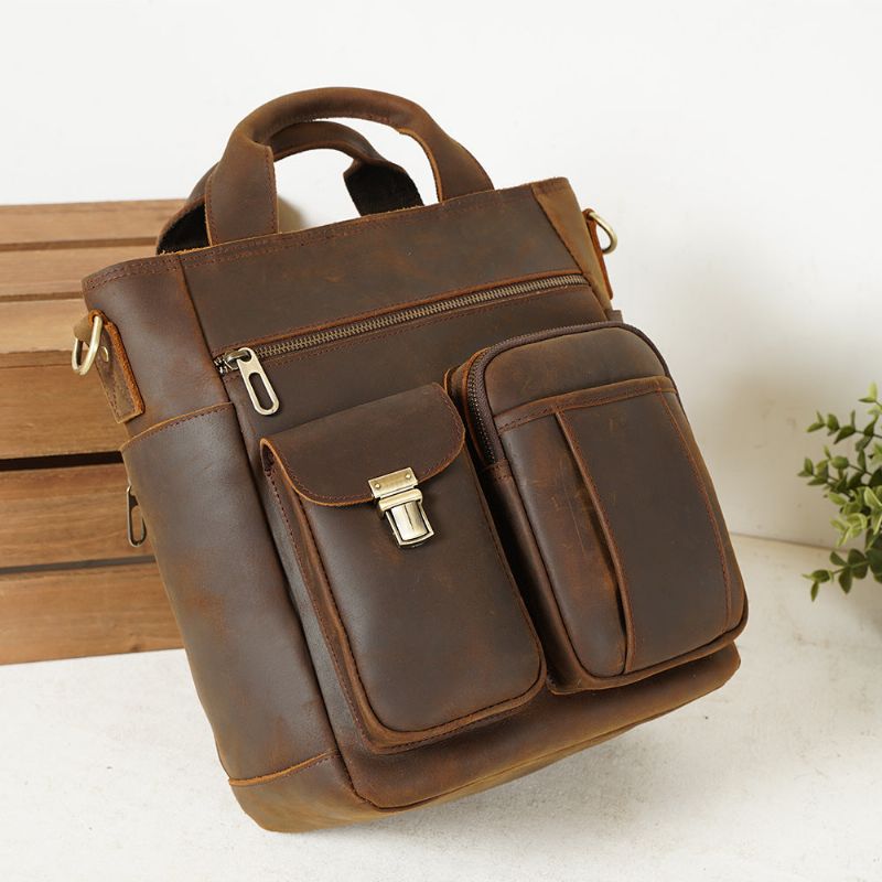 Sac Messager Cuir Vintage Extérieur Portable