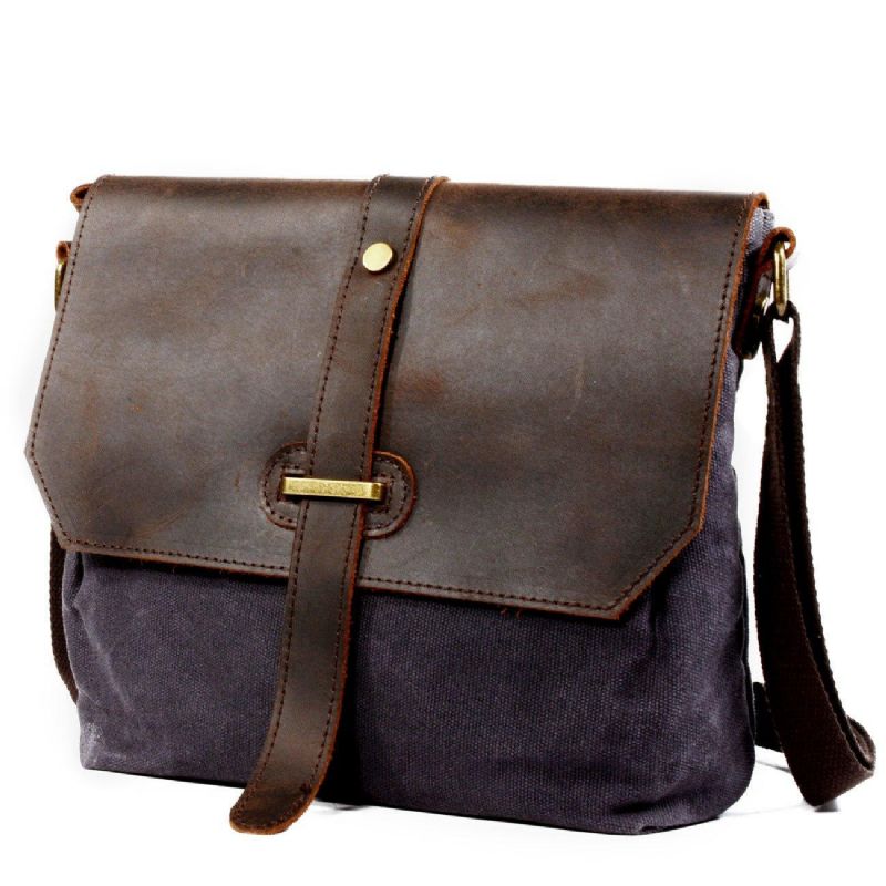 Sac Messager Toile À Bandoulière Pour Homme