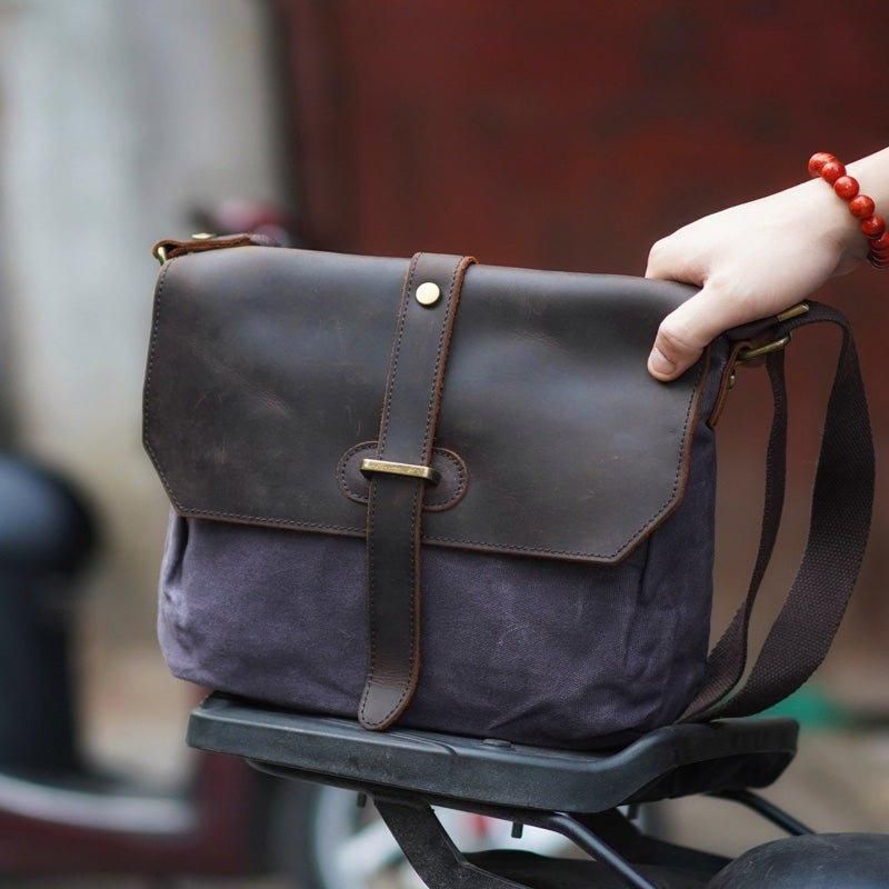 Sac Messager Toile À Bandoulière Pour Homme