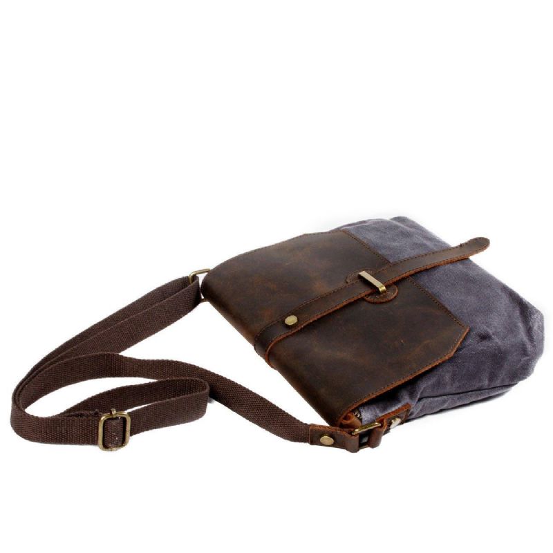 Sac Messager Toile À Bandoulière Pour Homme