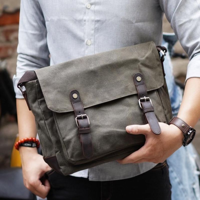 Sac Messager Toile Pour Hommes