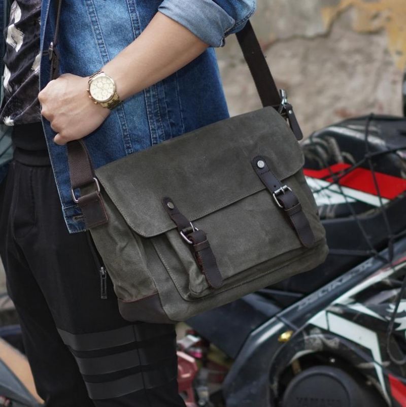 Sac Messager Toile Pour Hommes