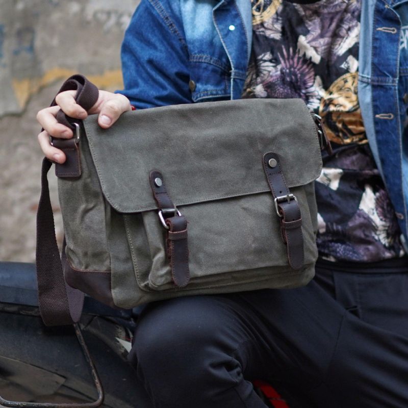 Sac Messager Toile Pour Hommes