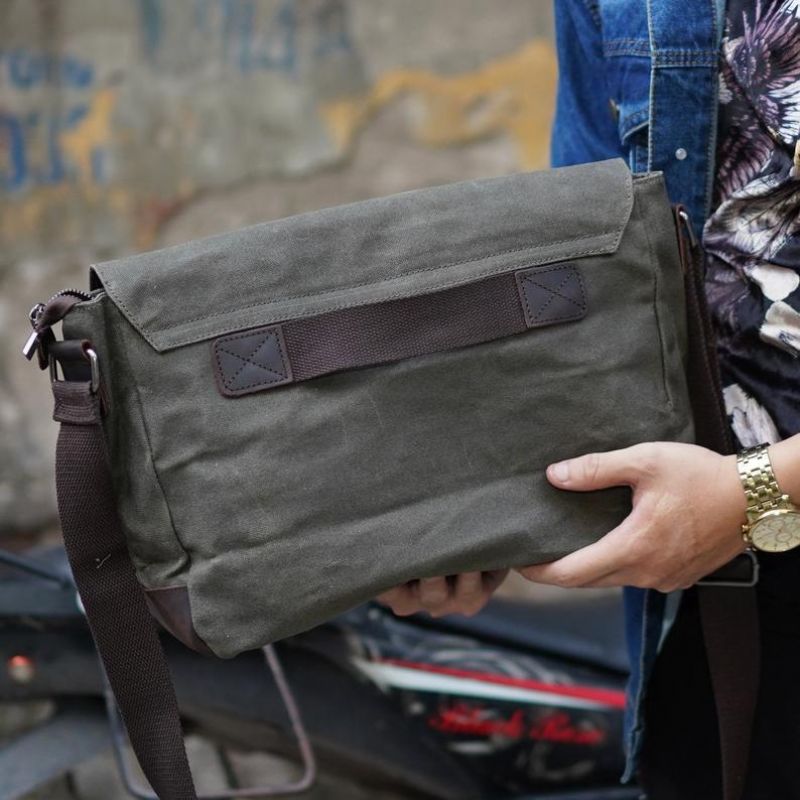 Sac Messager Toile Pour Hommes