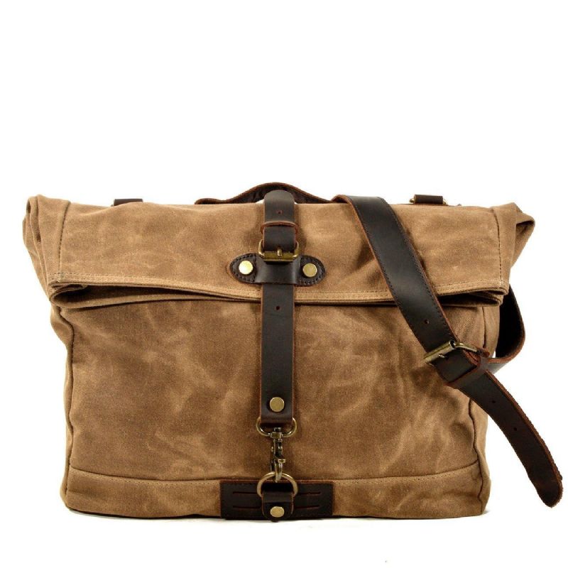 Sac Messager Toile Vintage Pour Ordinateur Portable Et Motobags