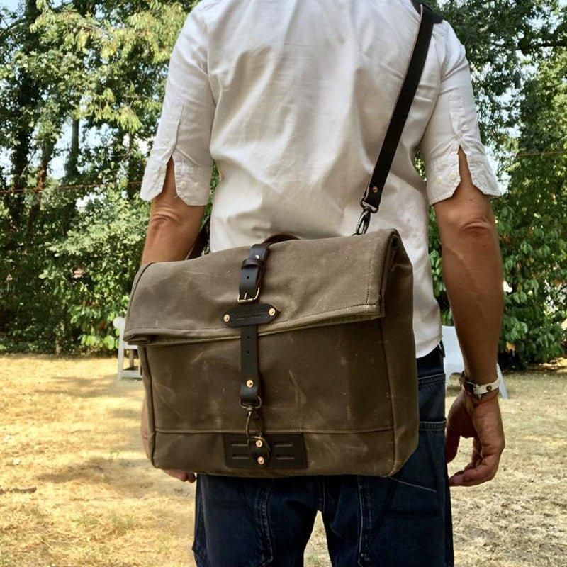 Sac Messager Toile Vintage Pour Ordinateur Portable Et Motobags