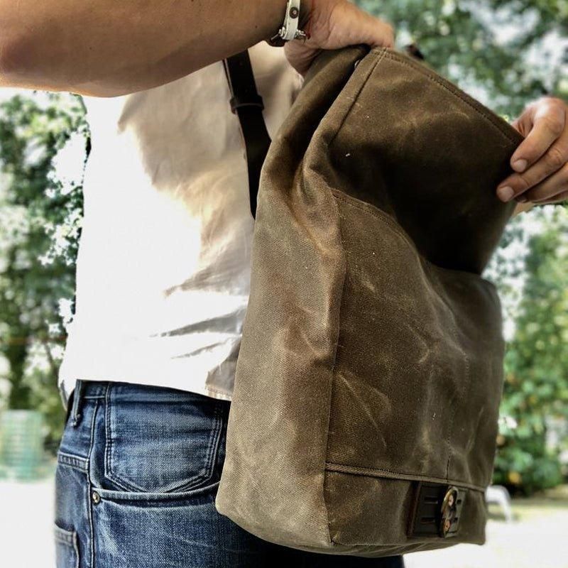 Sac Messager Toile Vintage Pour Ordinateur Portable Et Motobags