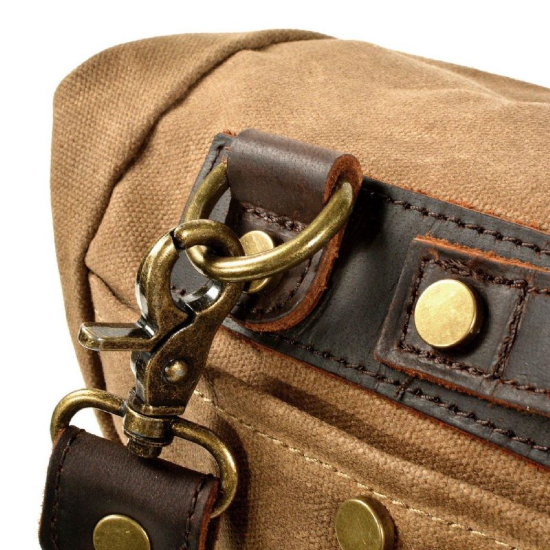 Sac Messager Toile Vintage Pour Ordinateur Portable Et Motobags