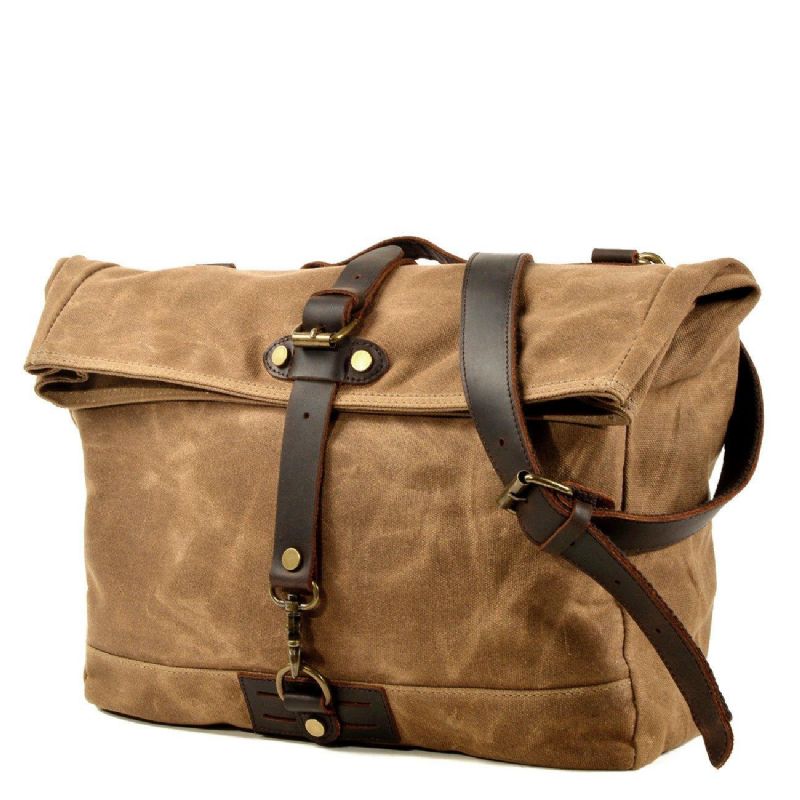 Sac Messager Toile Vintage Pour Ordinateur Portable Et Motobags