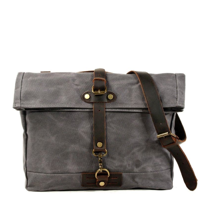 Sac Messager Toile Vintage Pour Ordinateur Portable Et Motobags