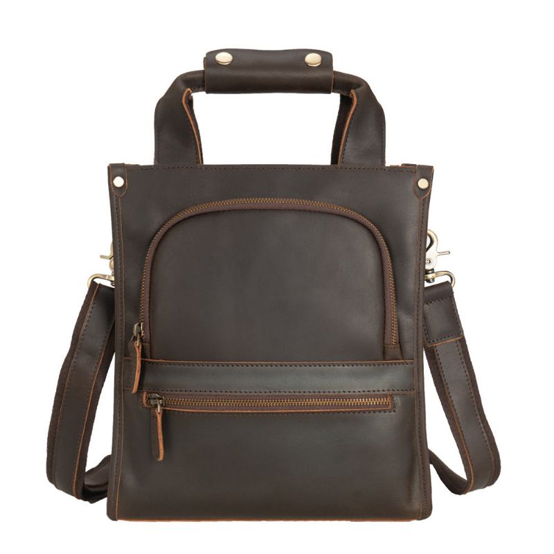 Sac Messager Vertical Cuir Pour Homme