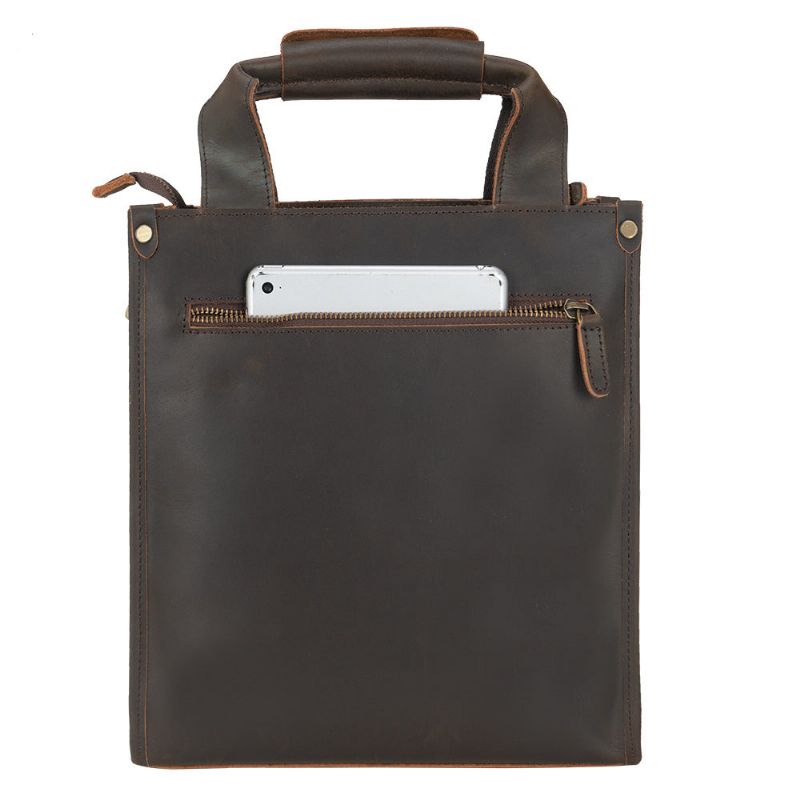Sac Messager Vertical Cuir Pour Homme