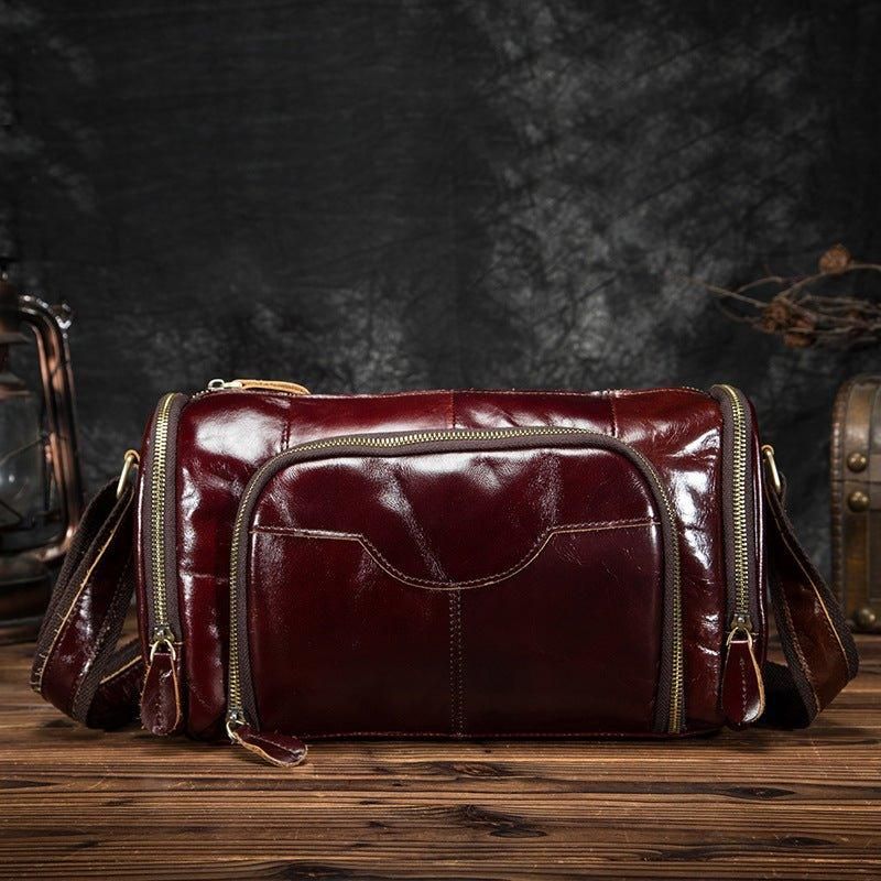 Sac Messager Voyage Cuir Véritable Pour Homme