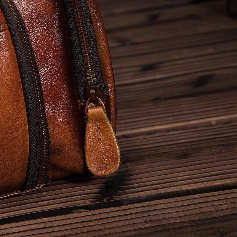 Sac Messager Voyage Cuir Véritable Pour Homme