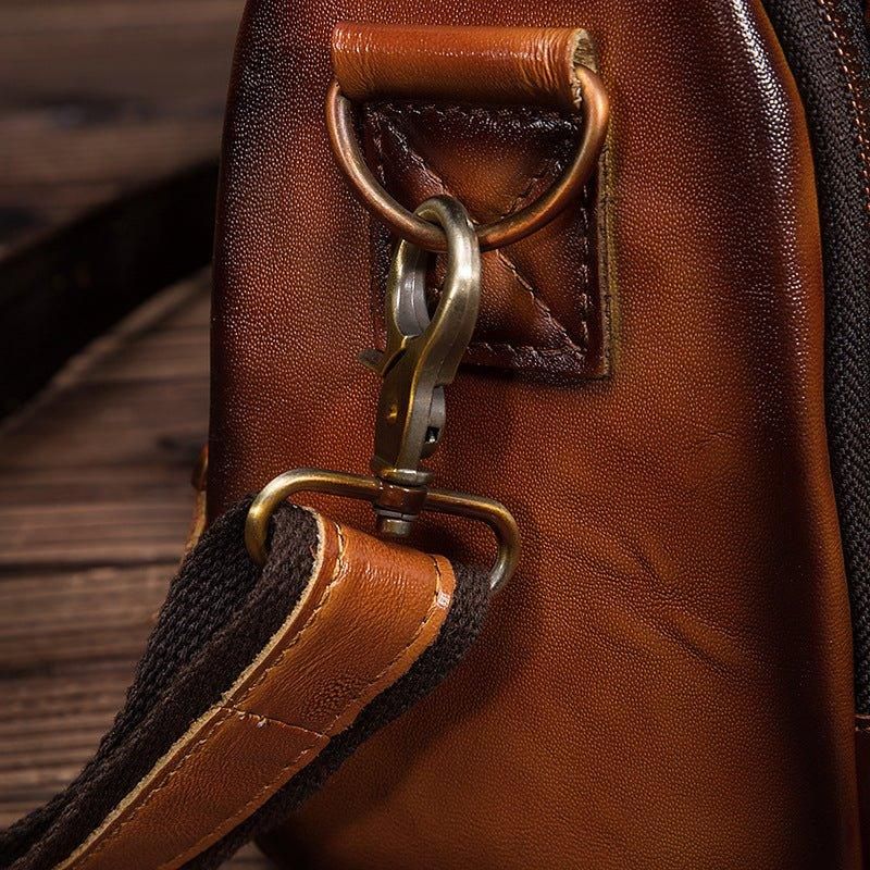 Sac Messager Voyage Cuir Véritable Pour Homme