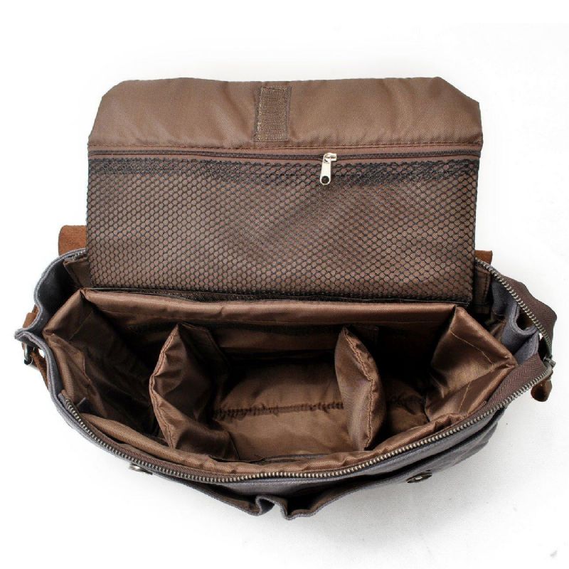 Sac Photo Imperméable Toile Cirée Et Cuir