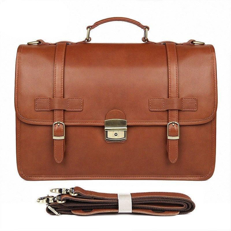 Sac Porte-documents Pour Hommes Cuir Style Britannique