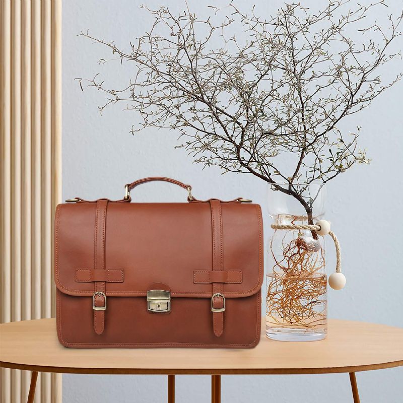 Sac Porte-documents Pour Hommes Cuir Style Britannique