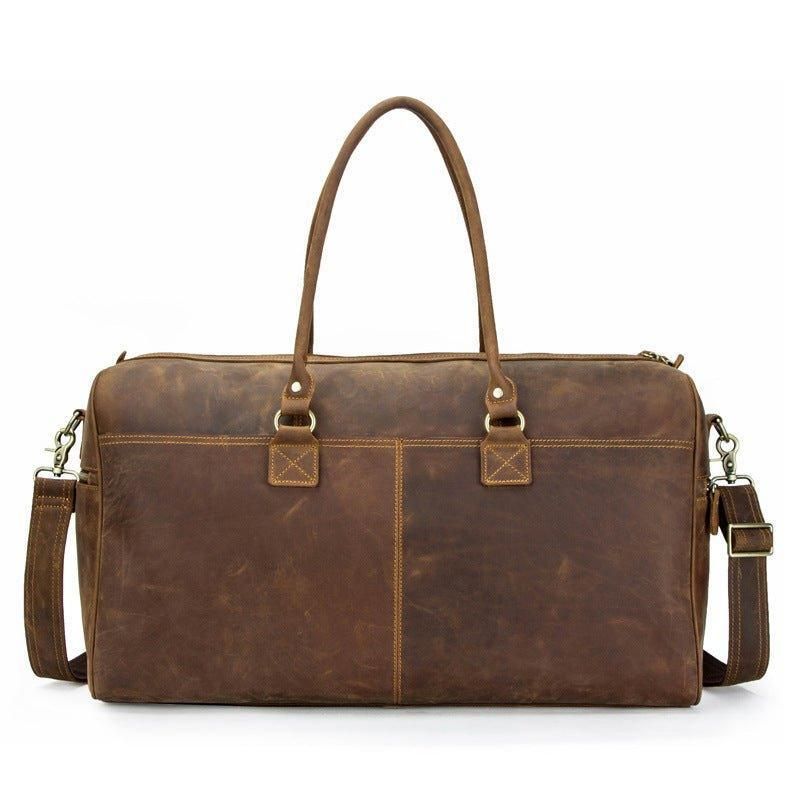 Sac Sport Cuir Marron Vintage