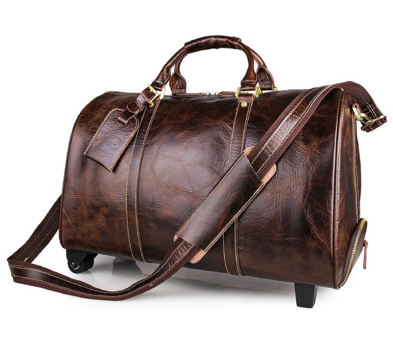 Sac Sport À Roulettes Cuir 20 Pouces